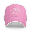 Cute Cat Outline Design Baseball Cap Black with White Trim and Playful Feline Graphic for Casual Wear and Fun Style StateUnisext
