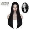 Wednesday Morticia Cosplay Wig Heat-resistant Hairpiece Addam Family Halloween Prop