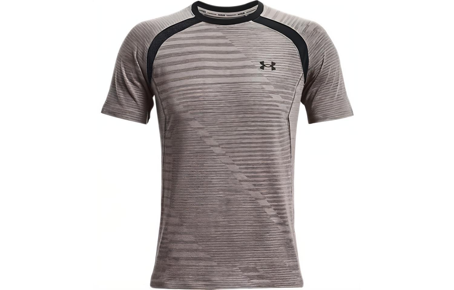 Under Armour T Shirts Men s Gray Crew Neck Moderate Straight Fit 1367535-066 M