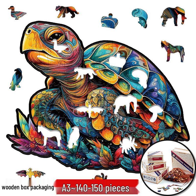 Irregular Animal Dog Penguin Wooden Puzzle in Stock