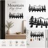 Portachiavi da Parete in Metallo con Design Montagna e Albero Ganci Multipli per Organizzazione Ingresso e Deposito Casa