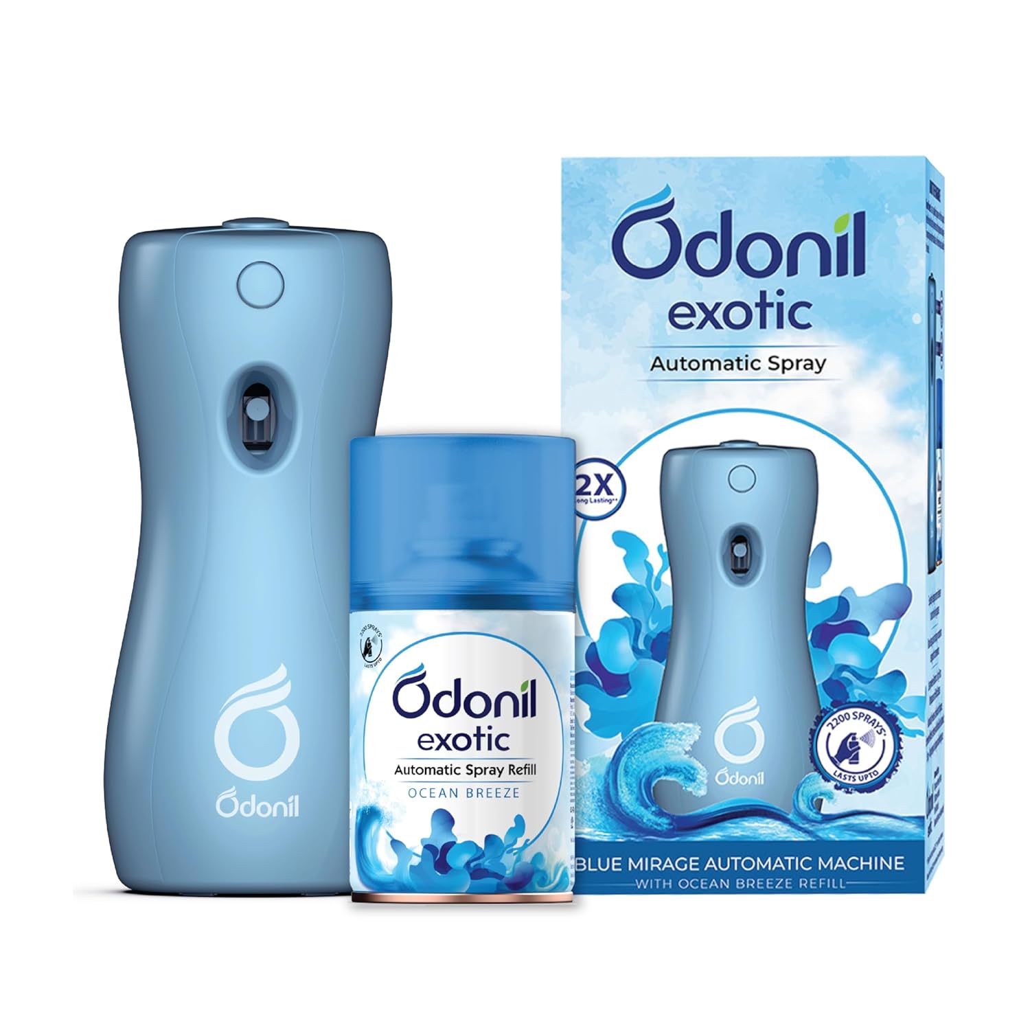 

Dabur Odonil Automatic Air Freshener Spray 225Ml Ocean Breeze With Long Lasting Fragrance For Home, Office, Bedroom & Living Spaces