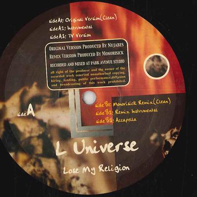 12inch Record L UNIVERSE  Lose My Religion HOP005 Hydeout Product 2000 Japan Rap  HipHopRB Used