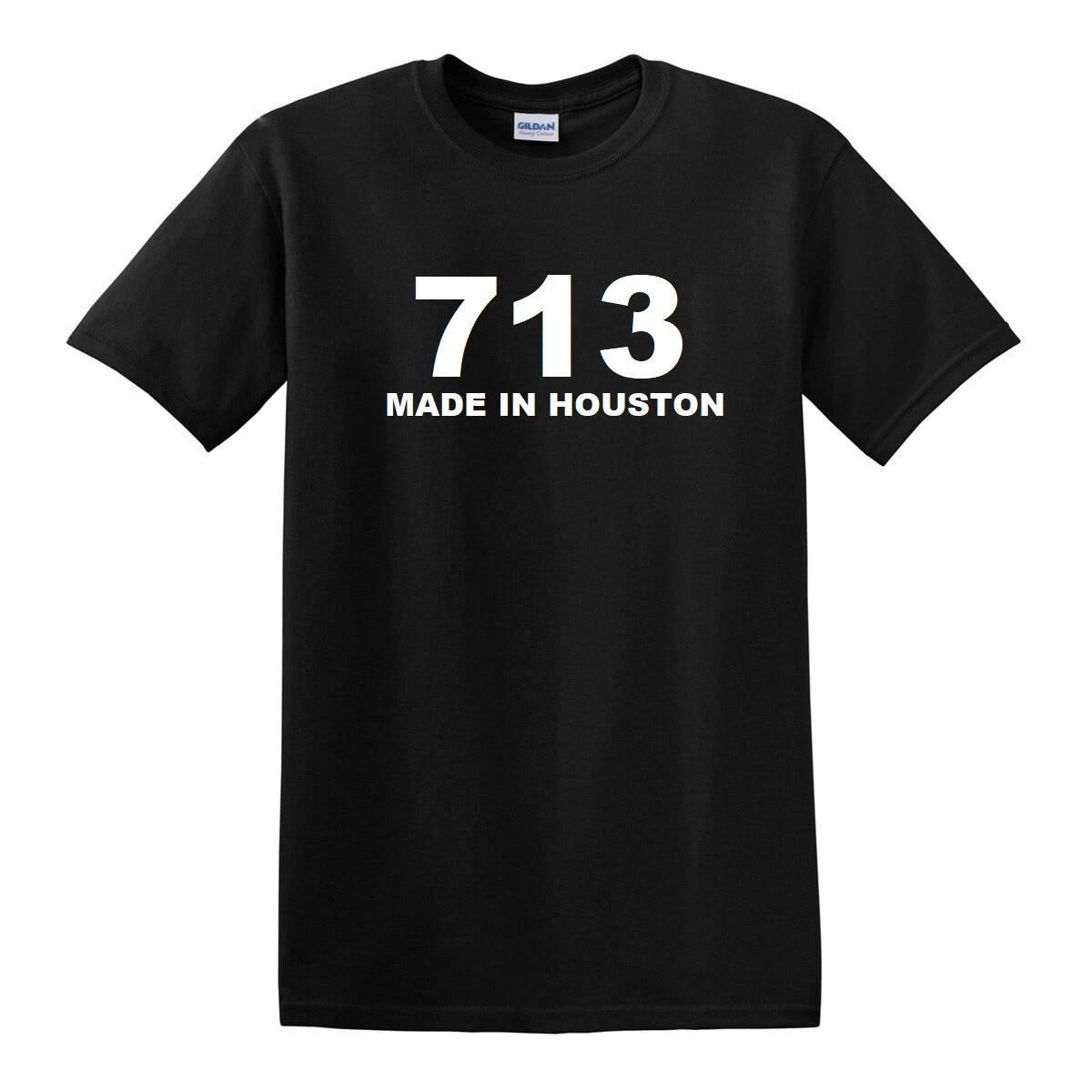 MADE IN HOUSTON 713 T-Shirt HOUSTON STRONG AREA CODE TX TEXAS TEXAN TEE Shirt XL