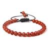 Natural Stone 6mm Beads Bracelet Adjustable Rope String Braided Bracelets For Women Men Amethysts Red Agates Lava Beaded Bangles
