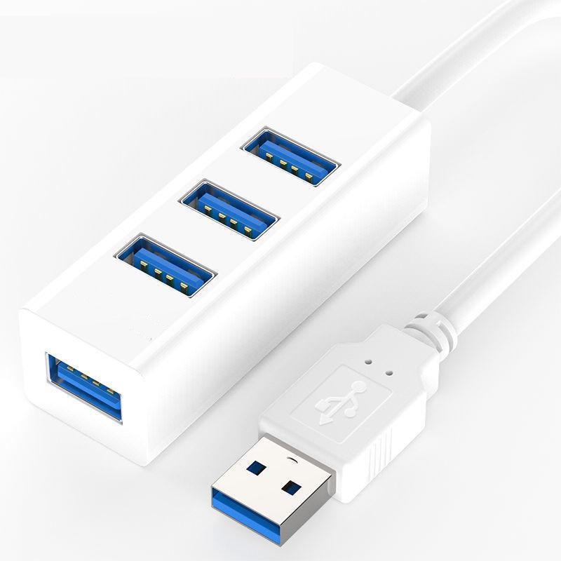

USB 3.0 концентратор-разветвитель: 4-портовый адаптер для ноутбуков и настольных компьютеров 30cm, 4 mouths белый