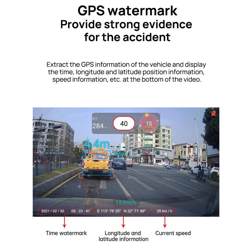 Dash Cam, Car USB Smart Dash Camera, ADAS Drive Assistant, Night Vision, Loop Recording,