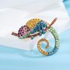 Style Animal Brooch With Colorful Water Drip Rhinestones For Women Dress Accessory
