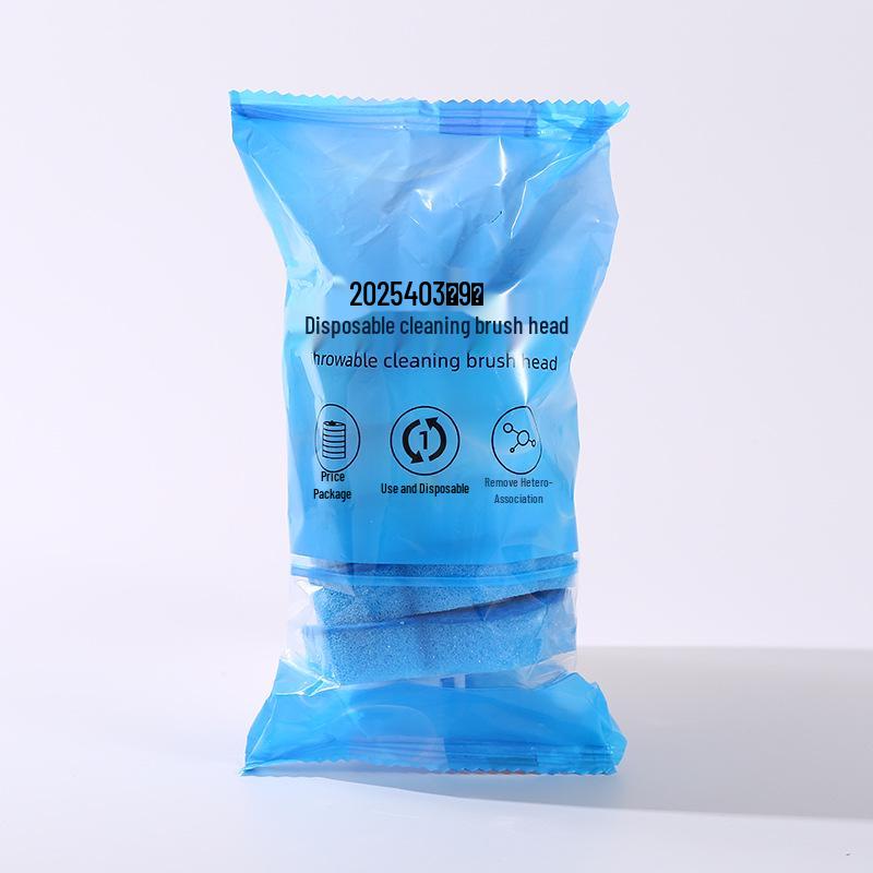 

Wall-Mounted Disposable Toilet Brush Set with Long Handle and Replacement Pads