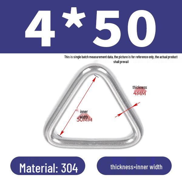 Triangelringspänne i rostfritt stål med ögleanslutning