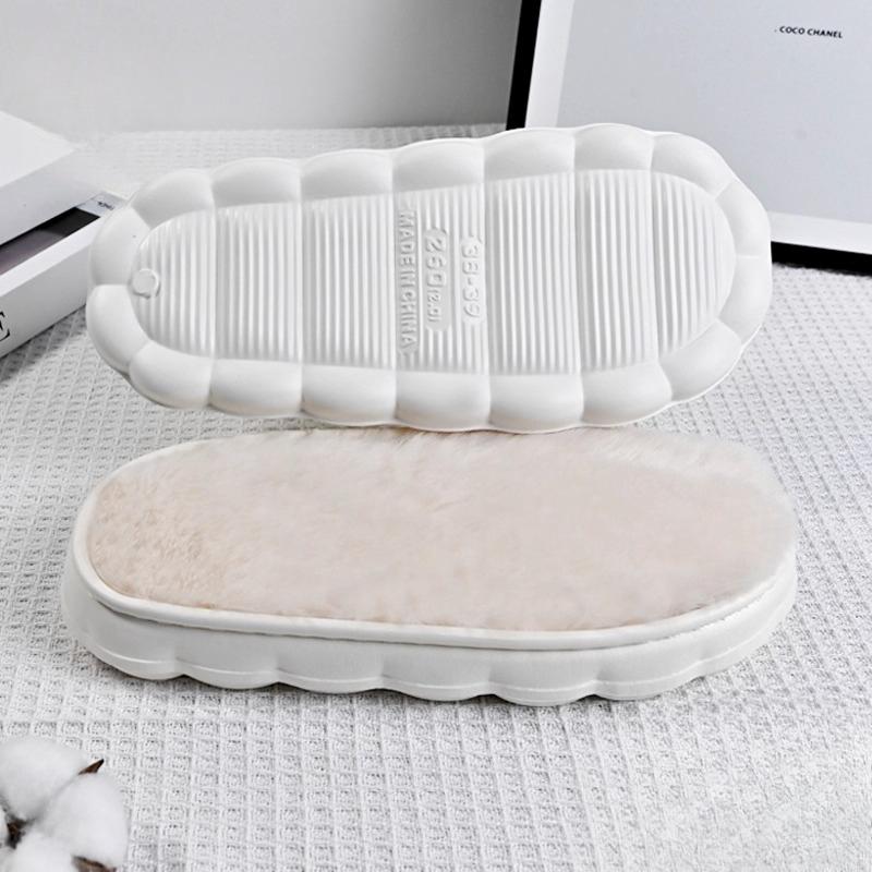 Non-Slip Slip-On Thickened Plush Handmade Cloud Shape Shoe Sole Crochet EVA Slippers Bottoms Yarn Material Kit for Shoe Making