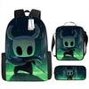 Mochila Escolar Hollow Knight para Estudiantes Mochila Infantil Mochila de Dibujos Animados Anime Mochila de Viaje para Hombre Gran Capacidad Simple