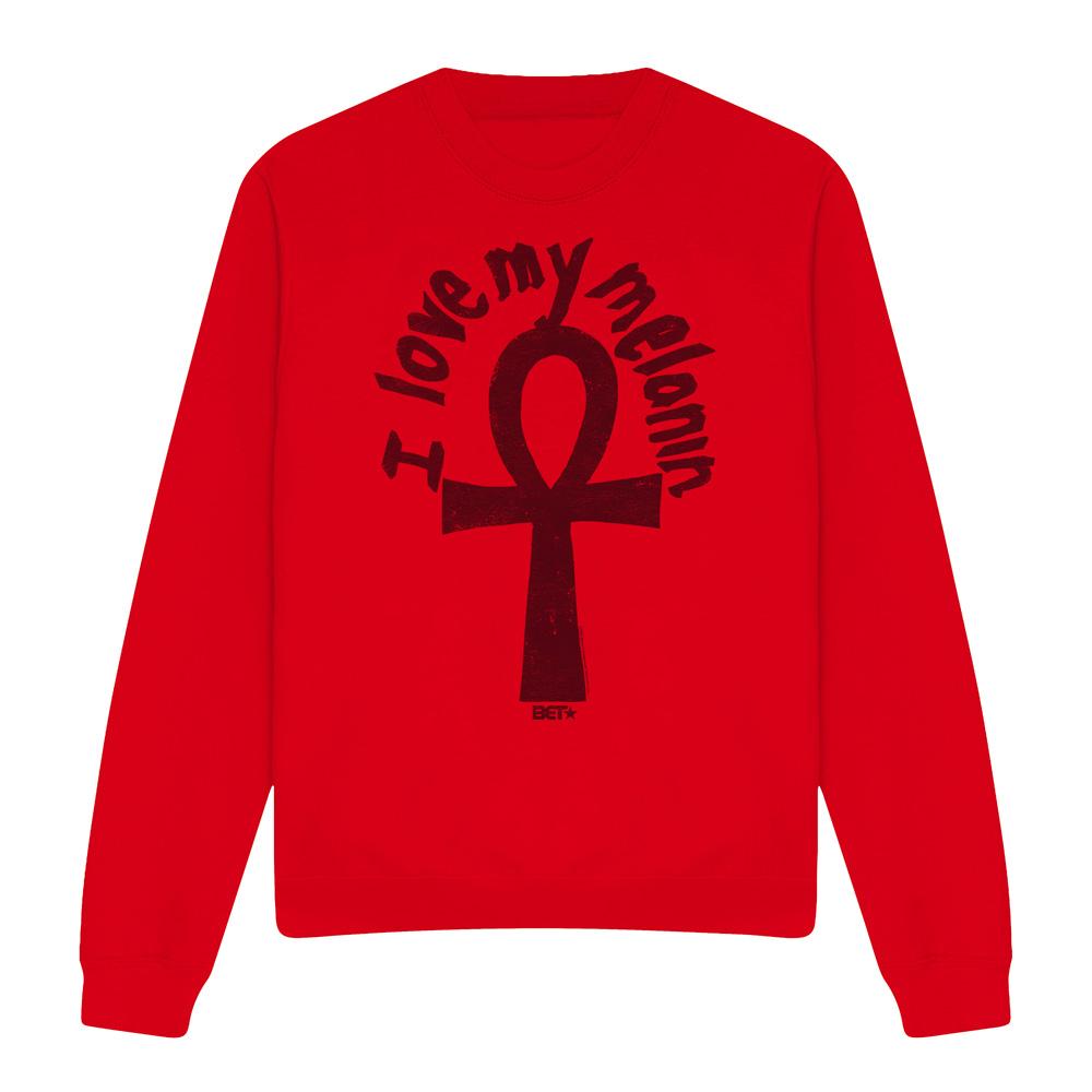 BET Unisex Adult I Love My Melanin Sweatshirt