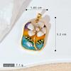 Multi Style Flower Charms For Jewelry Making Brass Gold-Plated Oil Drop Pendant Diy Jewelry Material