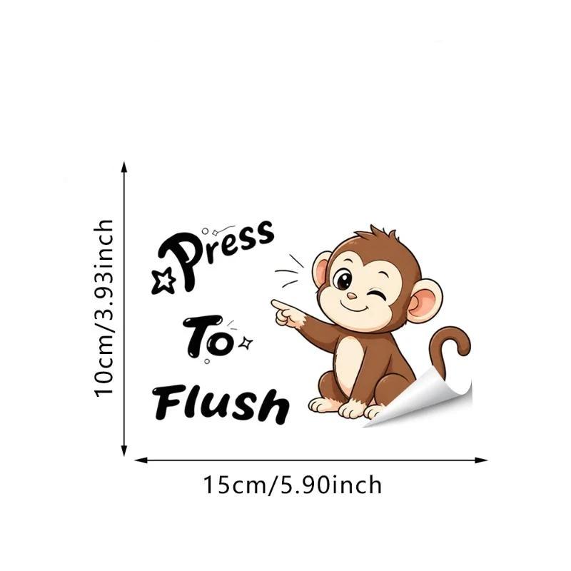 Cartoon Self-Adhesive Toilet Sticker Pvc Decoration Wall Sticker Funny Waterproof Bathroom Decal Home Decor