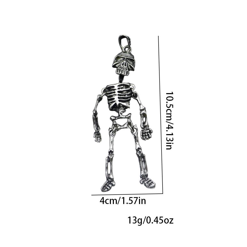 Creative Retro Skull Earrings - Exaggerated Halloween Style Skeleton Alloy Accessories