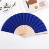 Elegant Foldable Fan With Single Color Silk Cover  Practical Craftsmanship Perfect For Important Gatherings