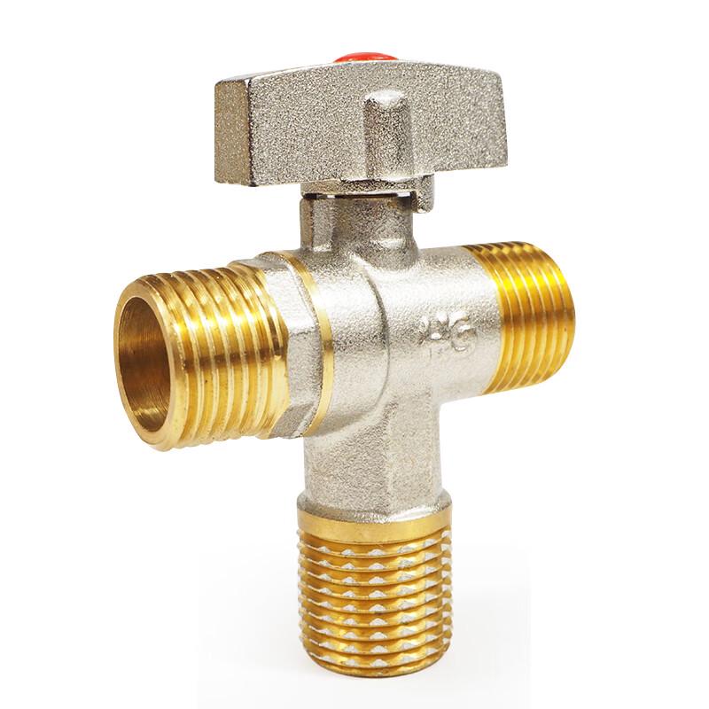 Yu Shi Jia Run Full-Port Brass Ball Core Angle Valve, 6-to-4 Point