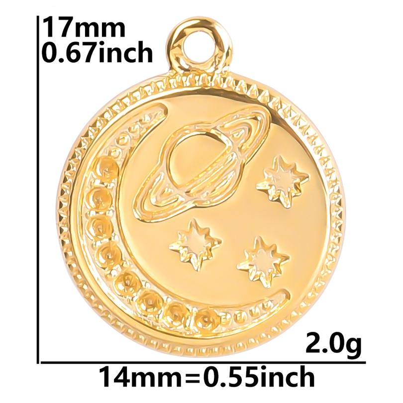 5pcs/Lot Gold Color Animal Butterfly Charm Ojo Turco Stainless Steel Charms For Jewelry Making Supplies Skull Head Star Moon Eye