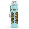 1PC 99 Number Retro Gold Badge Print 750ml Color Plastic Sports Water Bottle Leakproof Flip Straw Lid Suitable for Sports Office Home Use