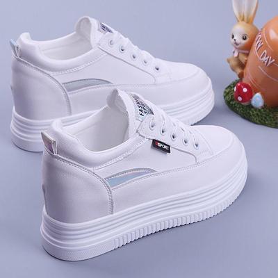 Zapatos de plataforma muffin para mujer otoño nuevo casual deportivo para mujer zapatos individuales ligeros y versátiles aumento de altura interior mujer