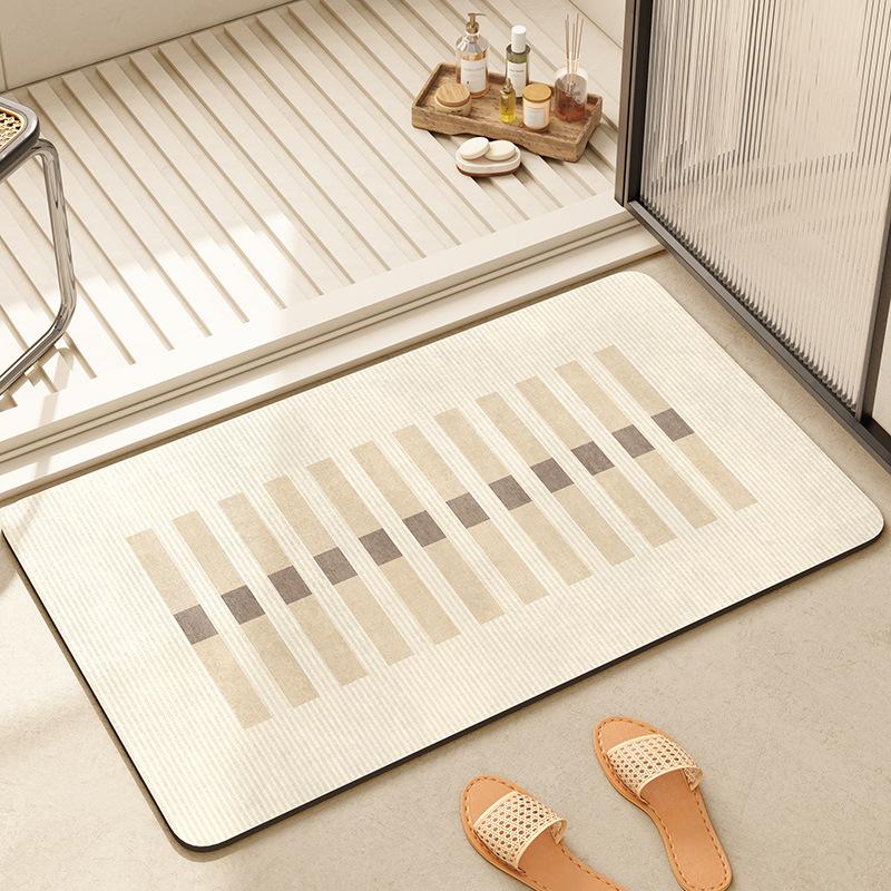 Bathroom Floor Mat Door Dirt-Resistant Bathroom Floor Mat Water-Absorbing Quick-Drying Non-Slip Diatom Mud Floor Mat Diatom Mud