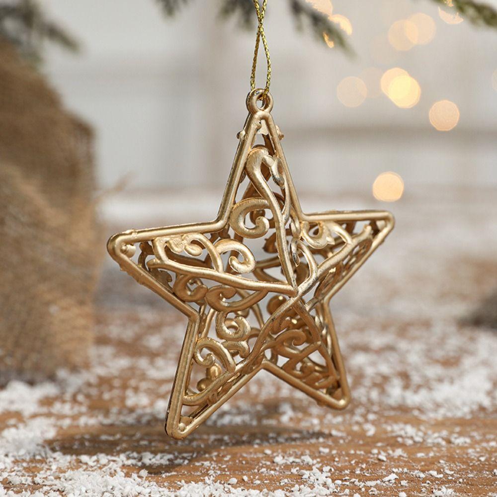 

6pcs 3D Pentagram Hanging Decoration Christmas Tree Decoration New Year Party Decoration