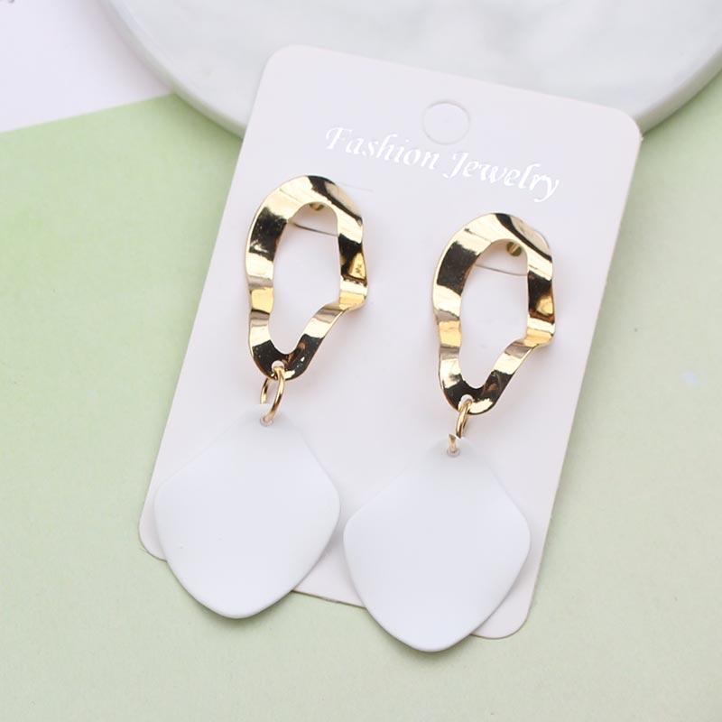 Big Statement Earrings Red Black White Gold Round Circle Oval Geometric Earrings for Women Punk Metal Earring Boho Jewelry 2020