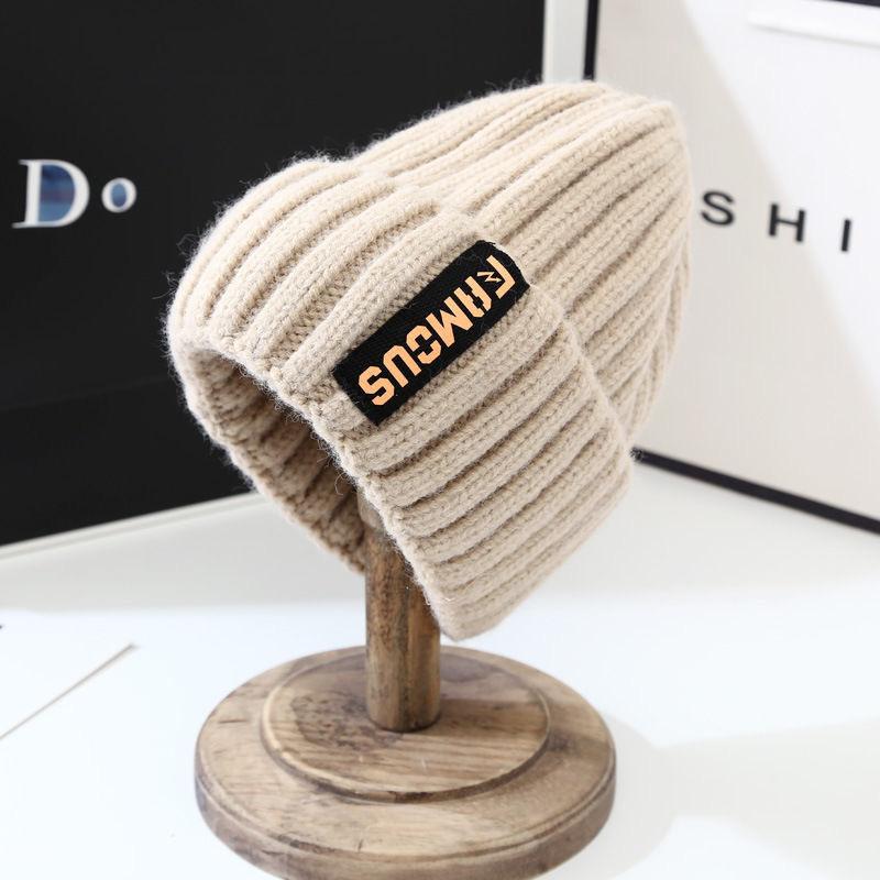 Cold Hat for Women In Autumn and Winter Korean Style Versatile Fashion Long Label Wool Hat for Winter Warm Men's Ear Protection Bag Head Knit Hat