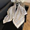 New 91 square scarf silk scarf female alphabet printing four seasons fashion landscape painting retro printing square scarf versatile