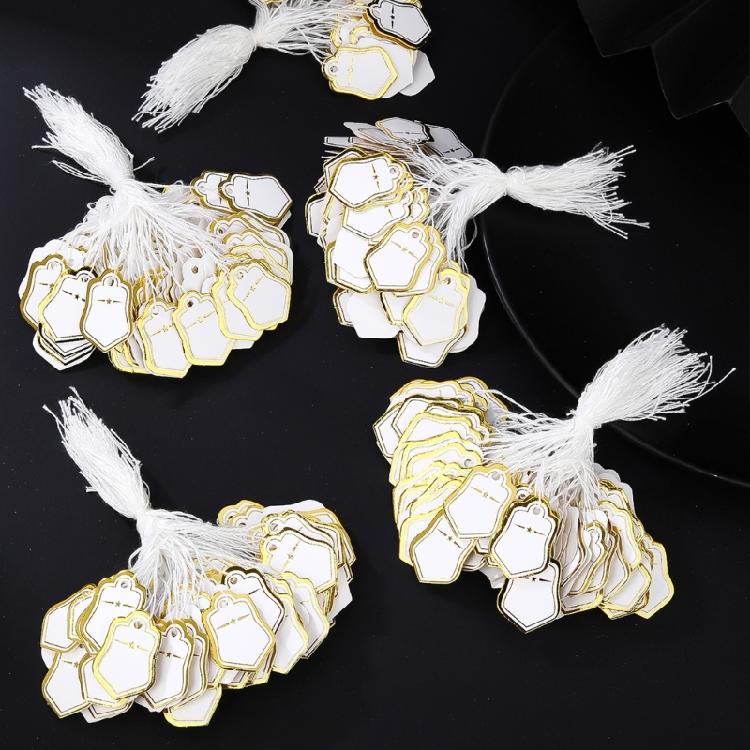 Stars Shaped Paper Price Tickets Jewelry Packaging Accessories Pre Cut Holes For Stringing High Quality Craft Paper Material