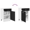 Hanging Cabinet with Shelf Black Oak Effect 50 x 46 x 81.5 cm