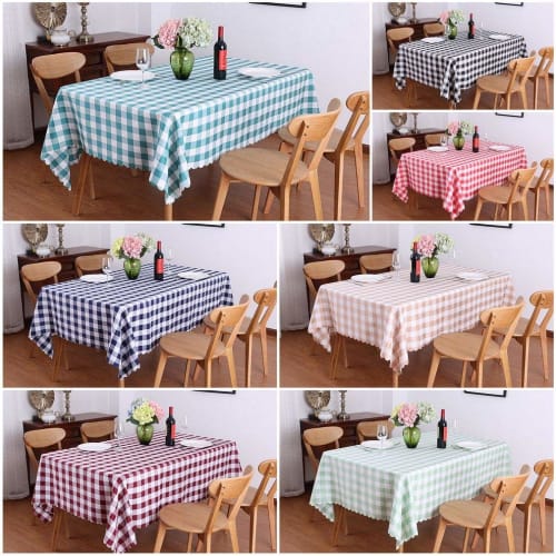 Jixin4you Tablecloth, Table Cover, New Year's, Dinner Table Cover, Quick-Drying, Washable, Stylish, Beautiful, Plaid, Rectangular, Suitable for Restau