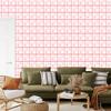 Hearts Wallpaper White and Coral 50x1000