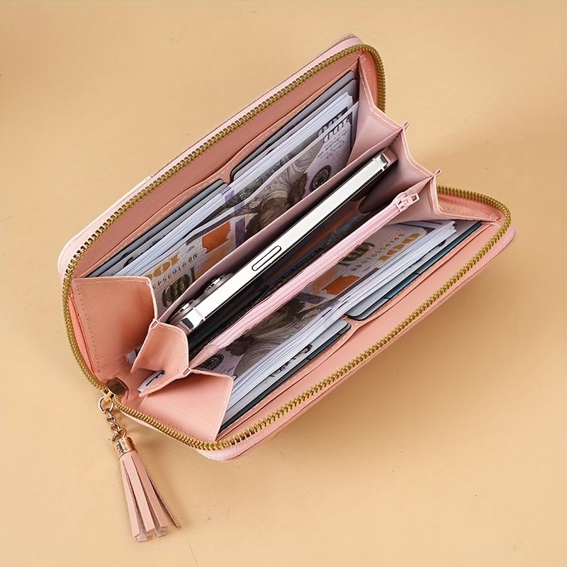 Women'S Wallet In Stylish Contrasting Colors, Featuring a Zippered Coin Purse with Multiple Card Slots, Clutch Bag