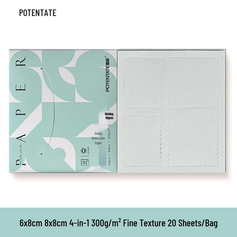 Watercolor Postcard Stamp Paper - DIY Creative Blank Card for Students and Children