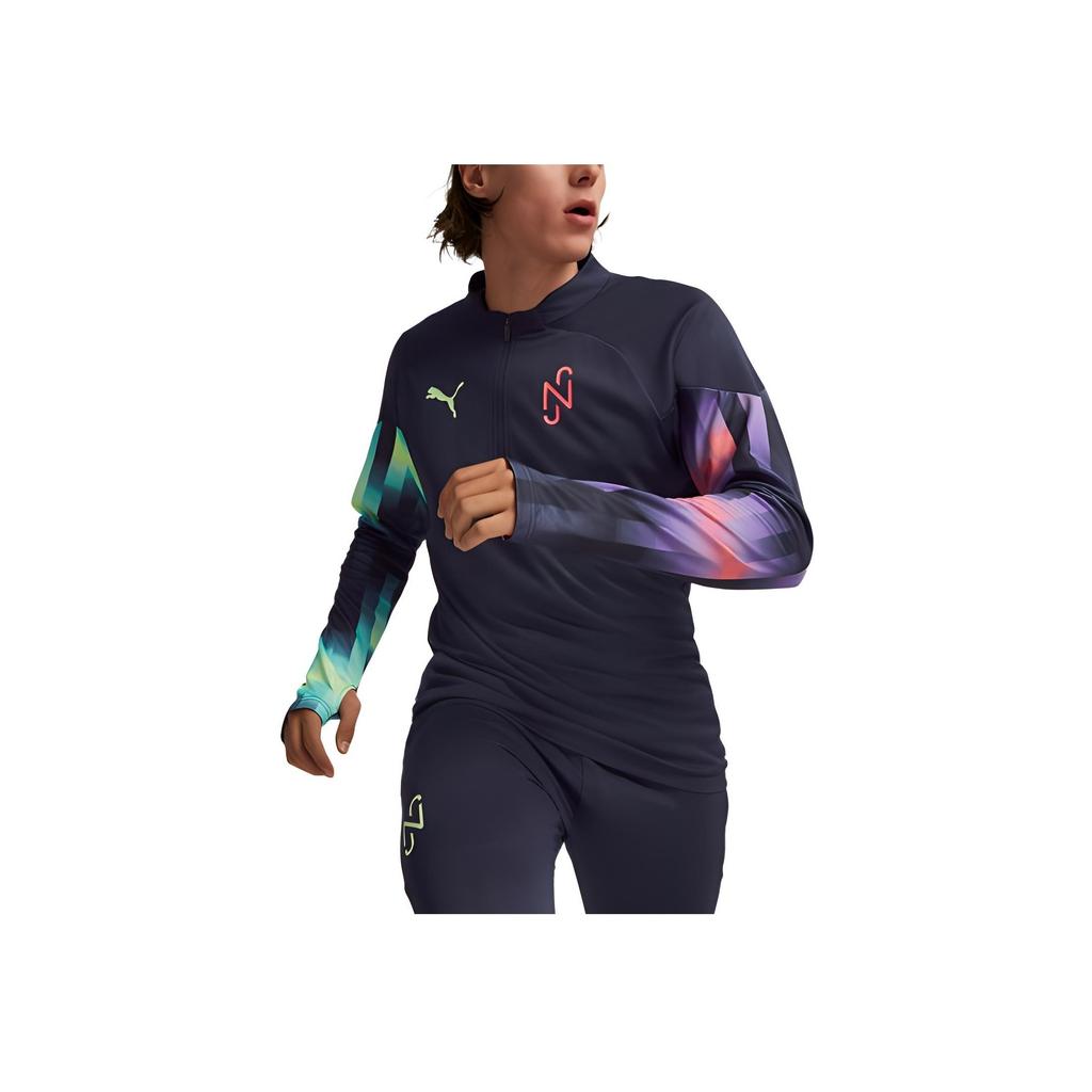 Puma Logo Print Zip Fitness Top Men Tops Black 605790-09