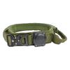 Adjustable Dog Collar with Handle for AirTag Large Medium Dogs Heavy Duty Metal Buckle Military Style Pet Collar
