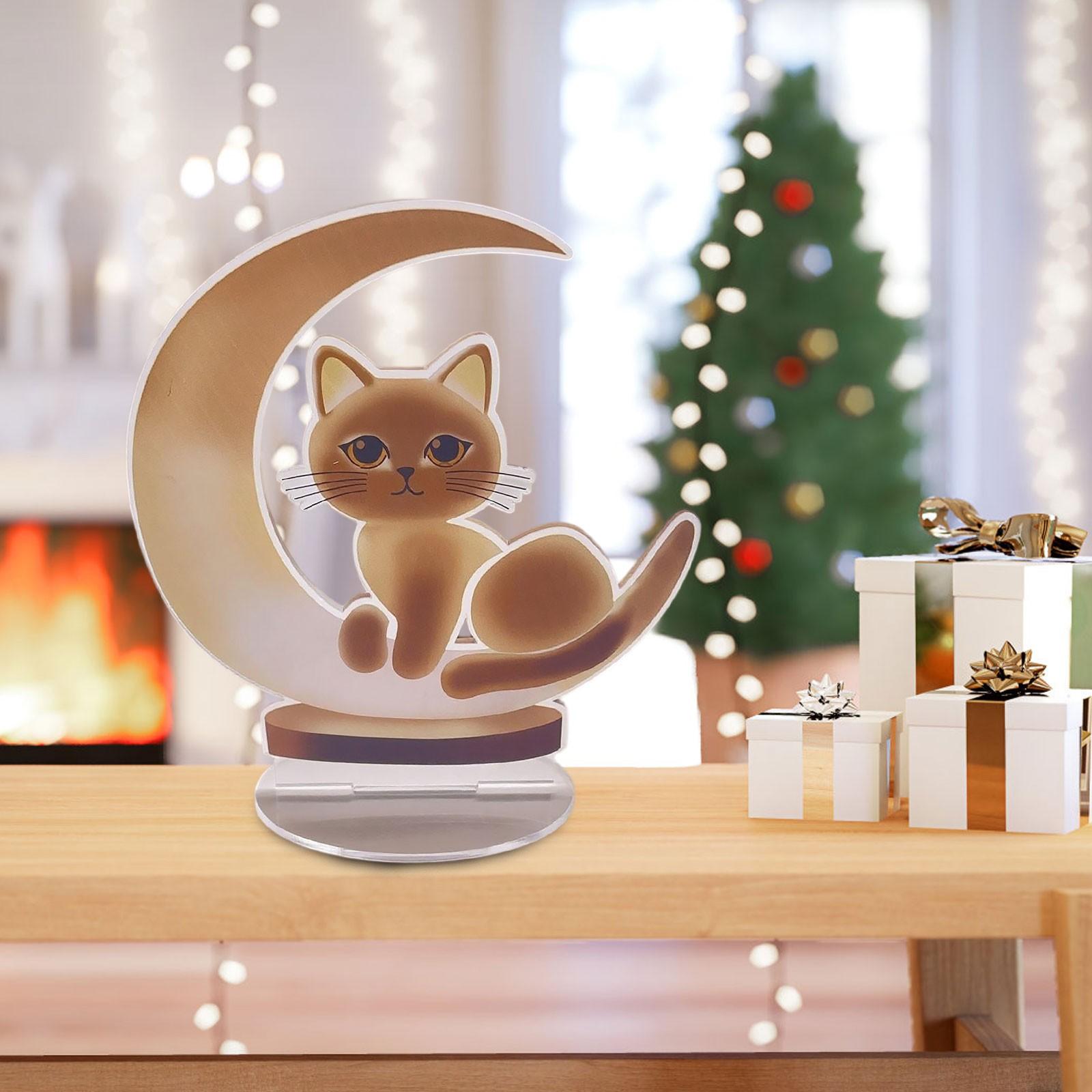 

2D Плоский Акриловый Милый Лунный Орнамент Домашнее Украшение Настольный Орнамент One Size