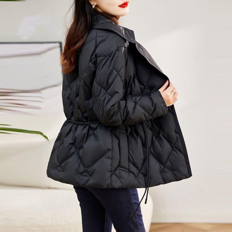 New suit collar waist light down cotton clothes women's short small winter jacket slim cotton clothes