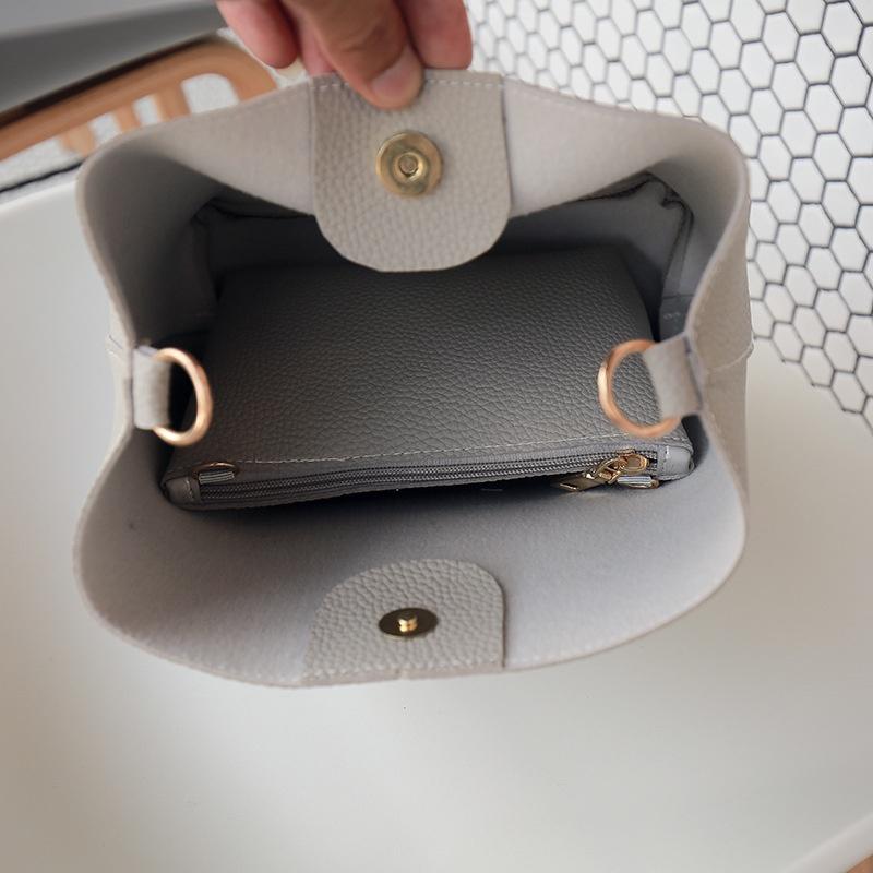 Premium Quality New Fashion Bucket Bag For Women In Elegant Pure Color Design