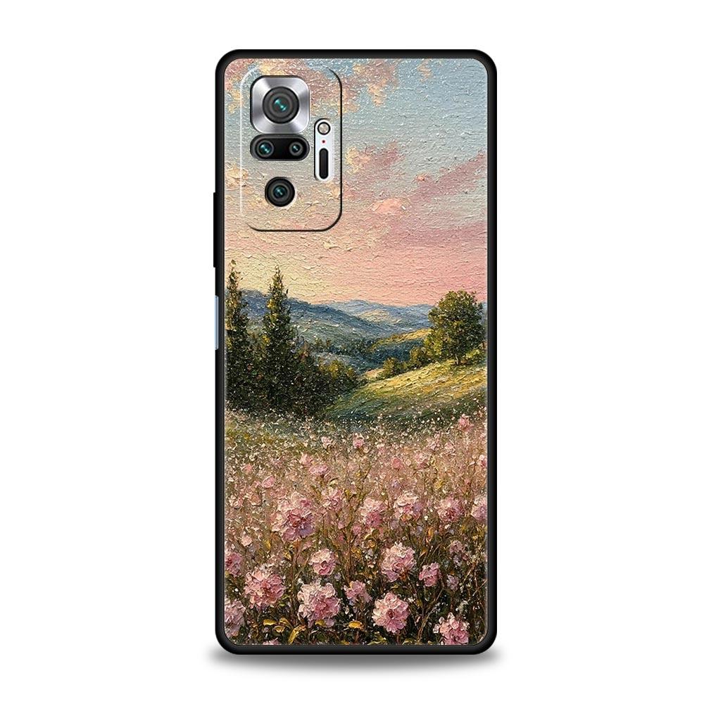 Garden Paint Art Vincent van Gogh Phone Case For Xiaomi Redmi Note 14 13 5G 10 11 12 Pro Plus 4G 14C 13C 12C 10C Black Cover
