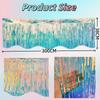 Laser Blue Wave Banner 38x300CM Backdrop Curtains Party Decoration Rain Silk Curtain  Shopping Mall