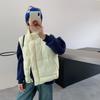 Small large size candy color down cotton jacket vest women's new stand-up collar thickened loose short vest jacket