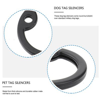 12pcs Professional Dog ID Tag Silencers Silicone Silencer Useful Mute Circle for Pet Dog Cat