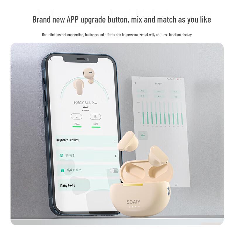 Soaiy SL6 Pro True Wireless Open-Ear Sports Bluetooth Earbuds