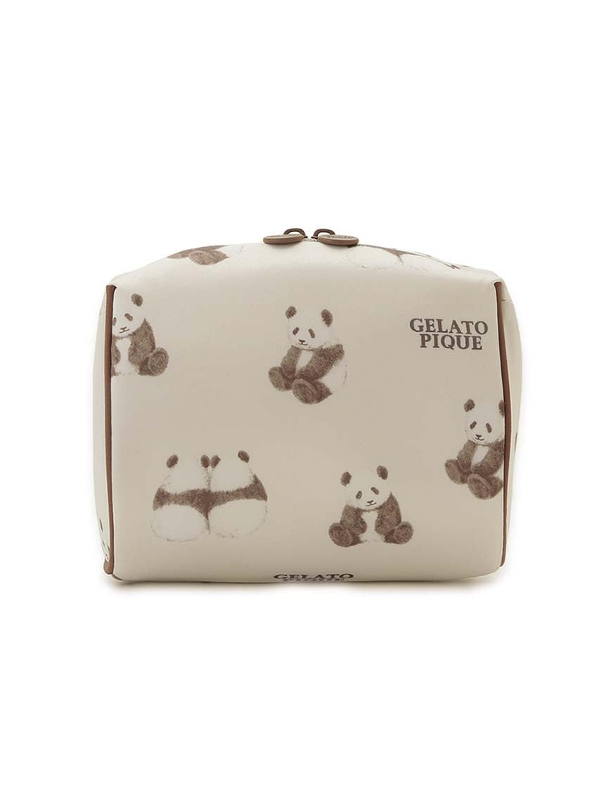 

Panda print square pouch PWGB251644 OWHT [Gelato Pique]