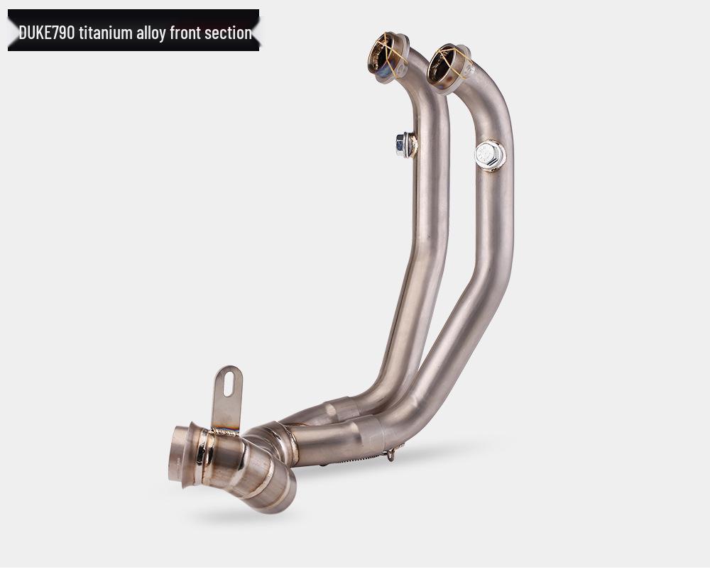 DUKE790 Titanium Exhaust Front Section: Non-Destructive AR Tail Upgrade.
