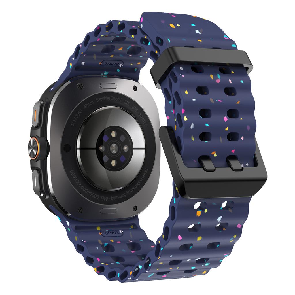 Original Marine Strap for Samsung Galaxy watch Ultra 47mm Accessories Silicone Sport Bracelet Correa Galaxy watch 7 Ultra Band