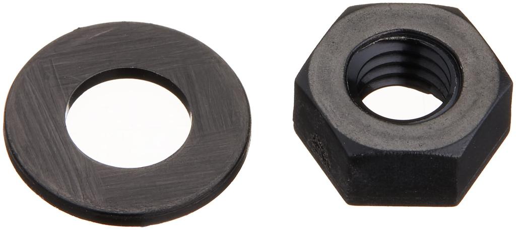 Kijima Motorcycle Bike Parts Washer & Nut Set for Nano Lamp M6 2 Pieces Black 217-5023